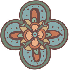 Medieval Floral Motif, Transparent PNG