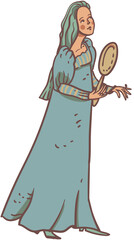 Medieval Fantasy Princess Transparent PNG - 728113299