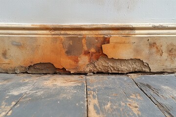 Humidity produces fungus in the wood of houses, skirting boards and moldy floors due to lack of maintenance.
