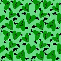 Valentines hearts with wings seamless cartoon love pattern for wrapping paper and fabrics and kids clothes prin