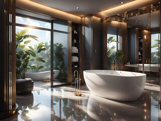 Modern Minimalist Bathroom - Elegant Design Serenity Embodied
