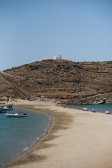 Fototapeta na wymiar Famous Kolona beach of Kythnos