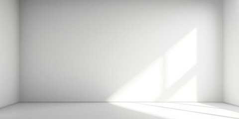 White minimalist background with shadowed corner.
