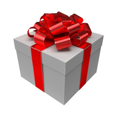gift box with red ribbon