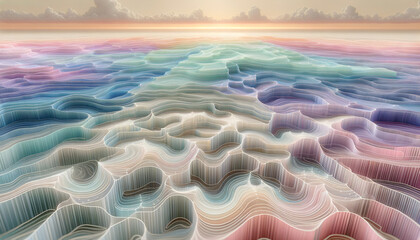 Fototapeta premium Tranquil Neural Symphony: Harmonious Dance of CNNs