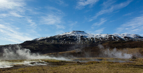 Vista panorámica Geysir, Islandia