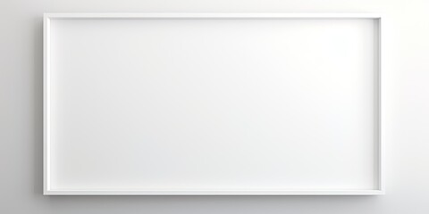 Obraz premium Blank white background with frame for design demonstration.