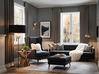 Tranquil Corner: Cozy Scandinavian Nook in Modern Interior