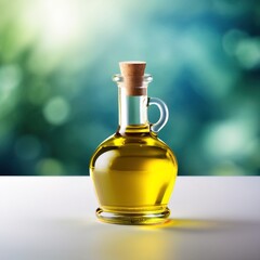 Bottle of olive oil, blank empty generic product packaging mockup