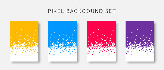 Pixel background collection. Vector EPS 10