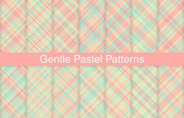 Gentle plaid bundles, textile design, checkered fabric pattern for shirt, dress, suit, wrapping paper print, invitation and gift card.