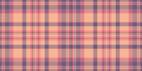 Path check vector tartan, luxurious background pattern texture. Golf fabric seamless textile plaid in orange and red colors.