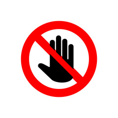Stop icon vector. stop road sign. hand stop icon vector