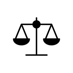 Scales icon vector. Law scale icon. Scales vector icon. Justice