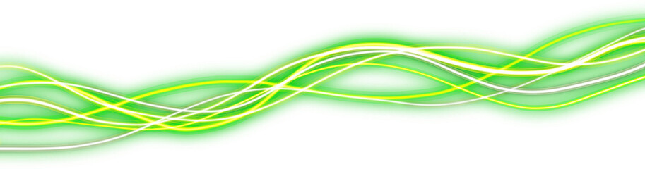 green neon wire line effect