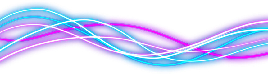 colorful glowing neon wire line effect