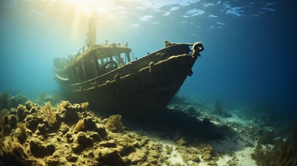 Zelfklevend Fotobehang Ancient Shipwrecks and Historical Relics. © yasir