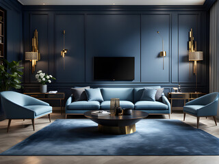 Discover Luxury Living: Captivating 3D Rendering of a Modern Apartment's Living Room