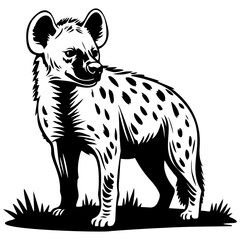 Hyena Sketch Drawing.