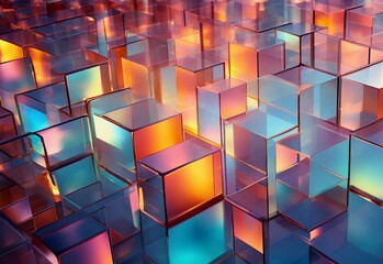Soothing Rhythms, abstract background with squares