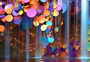 Soothing Rhythms, abstract background with lights