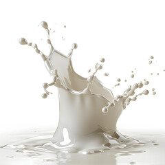splash of milk is splashing on the white background