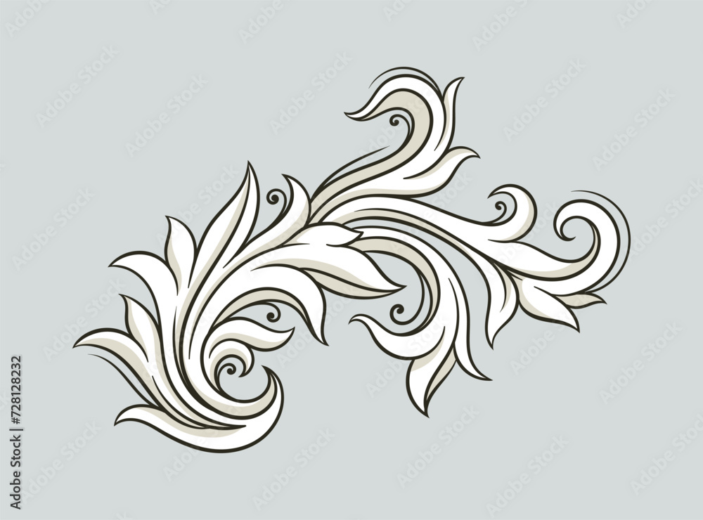 Aufkleber baroque element concept. traditional ornament and pattern. graphic element for website. architecture