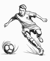 football player kicking ball