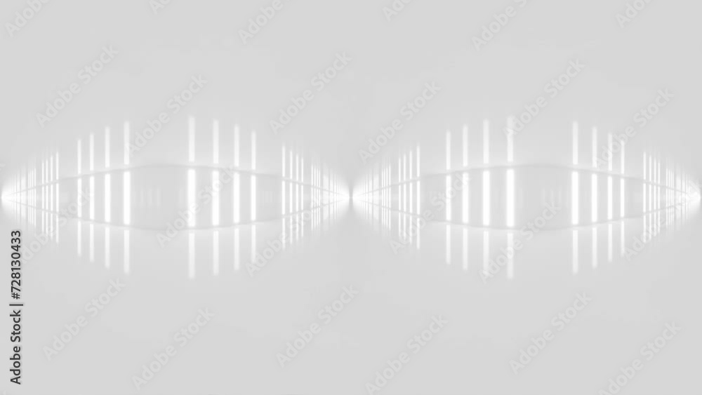 Poster abstract white background architecture glossy room panorama vr environment map 3d render seamless an
