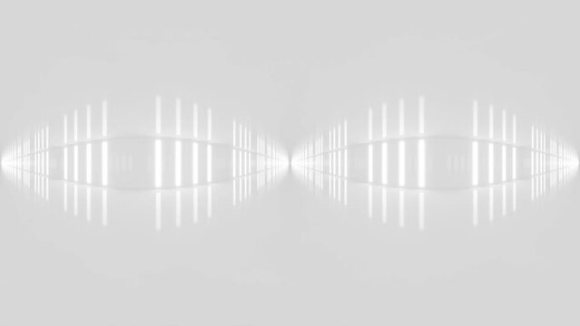 abstract white background architecture glossy room panorama vr environment map 3d render seamless animation