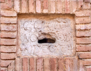 The oldest post office box in Spain from 1793. Mayorga, Valladolid, Spain.