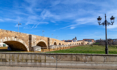 Bridge of the honorable passage (13th century). Hospital de &Oacute;rbigo, Leon, Spain.