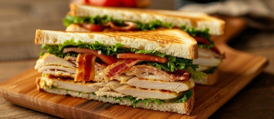 Delicious Chicken Club Sandwich Made at Home: A Scrumptious Triple Play of Chicken, Club, and Sandwich