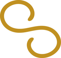 Swirl line illustration. Swirly vintage border design elements