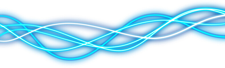 transparent blue neon futuristic line effect