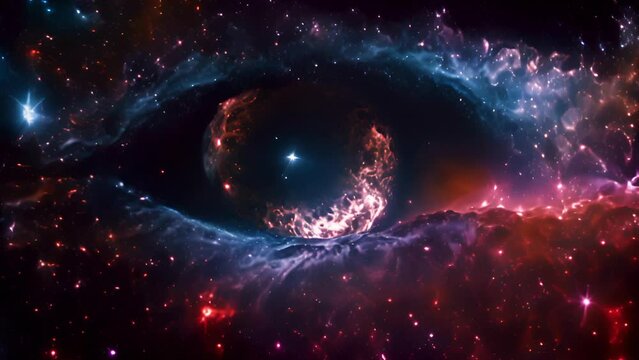 Galactical eye, vision concept, mystery and unknown concept, astrology.