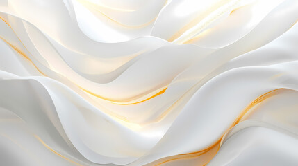 豪華で柔らかい光沢を放つ白とゴールドの抽象的なデジタル
