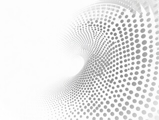 Abstract white and gray color geometric round shape background concept. Halftone dots design background. Modern and simple radial pattern.