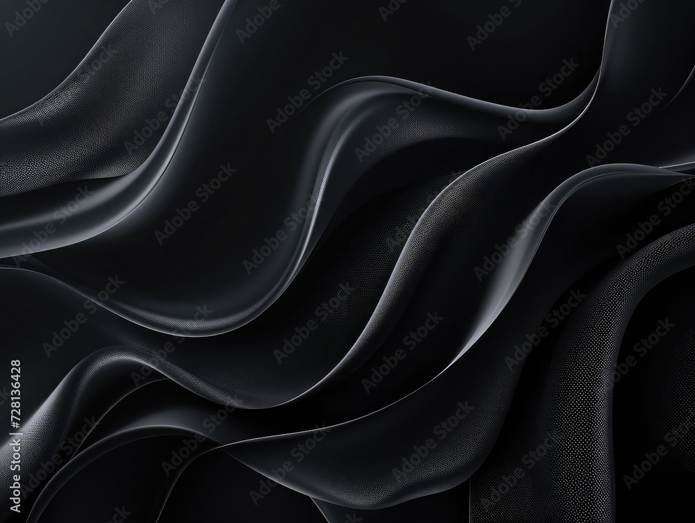 Poster panoramic abstract fluid wave curve banner with a dark background.black abstract background design. 