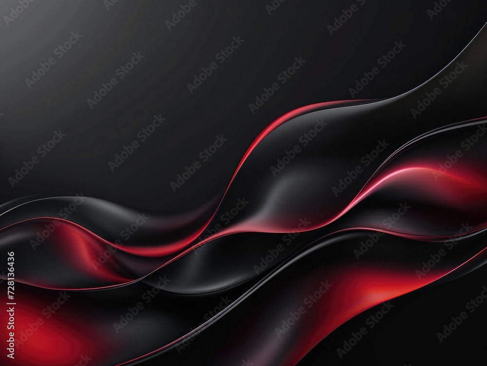 Poster panoramic abstract fluid wave curve banner with a dark background.black abstract background design. 