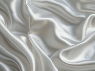 Fototapeta premium White gray satin texture that is white silver fabric silk background with beautiful soft blur pattern natural.