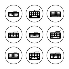 Keyboard icon set vector. keyboard sign and symbol