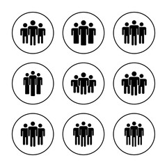 People icon set vector. person sign and symbol. User Icon vector