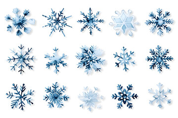 snowflakes on a white background