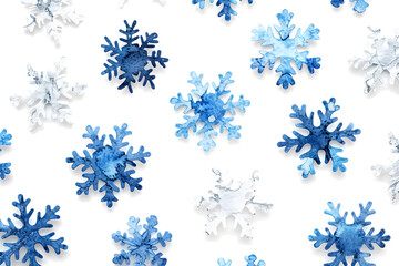 snowflakes on a white background