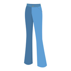 3D Isometric Flat  Set of Jeans Styles. Item 7