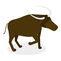 3D Isometric Flat  Set of Zoo Animals. Item 5