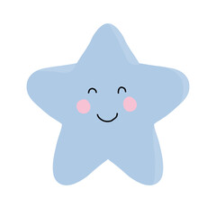 Obraz premium Smiley cartoon star illustration png