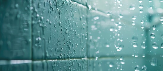 Bathroom hard water leads to lime scale on shower glass.
