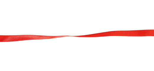Obraz na płótnie Canvas red ribbon isolated. shiny ribbon border element